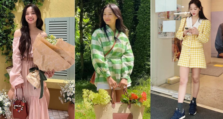 除了經典單品,金世正在私服中也極為擅長運用柔和的粉嫩「多巴胺」色系。像是充滿生機的青草綠、明亮的鵝黃、清透的天空藍或是浪漫的粉紫,這些色調彷彿內建濾鏡,能瞬間提亮膚色,並為整體造型注入滿滿的青春活力。