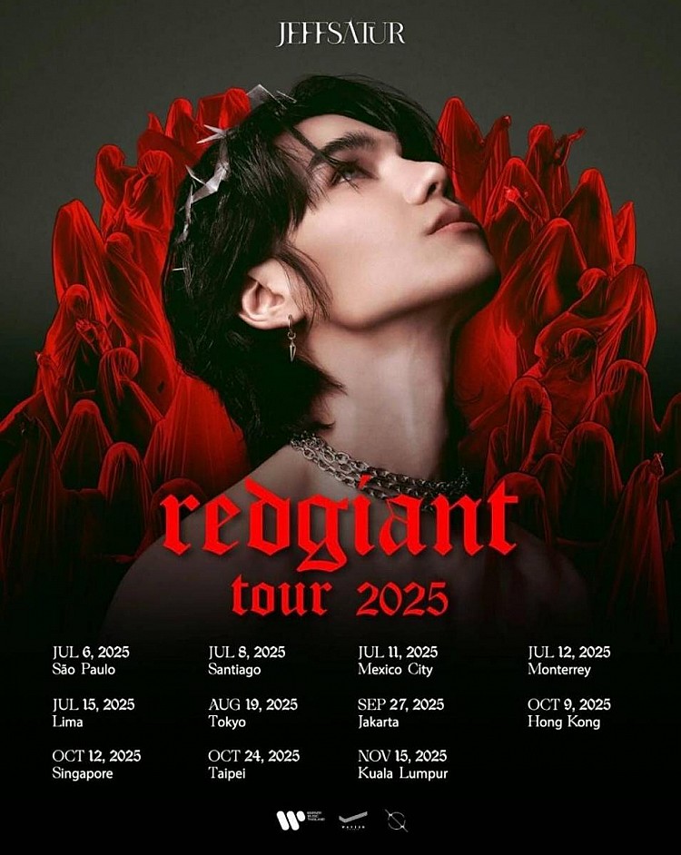 來自泰國的全方位音樂才子羅杰夫（Jeff Satur），因為泰劇《黑幫少爺愛上我》與陸綜《披荊斬棘的哥哥 3》在海外累積不少知名度，不只曲風多變、嗓音收放自如，還能以泰文、英文甚至中文演唱，繼去年參加 KKBOX 風雲榜登上高雄巨蛋後，這次也宣布 10 月 24 日將以個人名義演唱會「Jeff Satur Red Giant Tour 2025」來台。