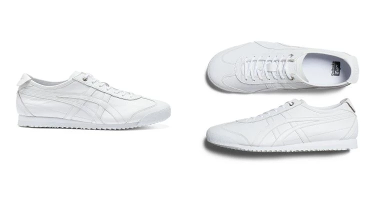 Onitsuka Tiger經典Mexico 66 Sd系列承襲品牌經典靈魂元素,標誌性的交叉鞋跟設計、纖細鞋帶與低調的薄底輪廓。
