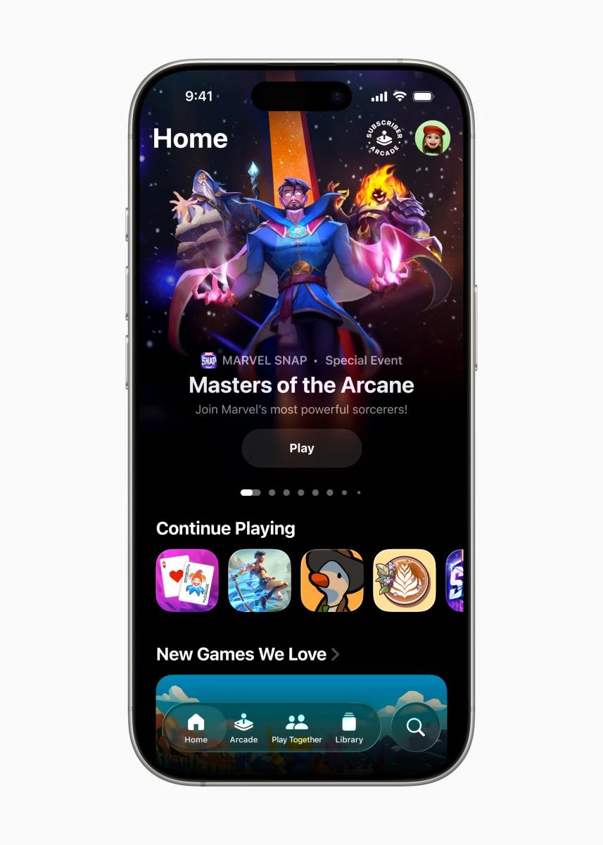 最後一個驚喜，是全新的「Apple Games」app。