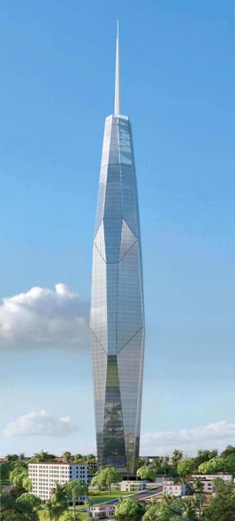 非洲將迎來最高建築：位於象牙海岸阿必尚（Abidjan）的 F 塔（Tour F，又稱 Tower F），建築高度達 1,381 英尺（約 421 公尺）。這棟 64 層摩天大樓，由黎巴嫩裔象牙海岸建築師皮耶・法庫里（Pierre Fakhoury）設計。儘管其玻璃立面嘗試轉譯風格化的非洲面具意象，但這座高塔所承載的象徵意義，遠不止於造型本身，將成為當地重要的新地標。