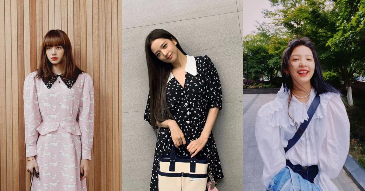 BLACKPINK Lisa和Jisoo都在穿！復古娃娃領減齡穿搭術，巴掌臉、螞蟻腰小心機全靠“它”？