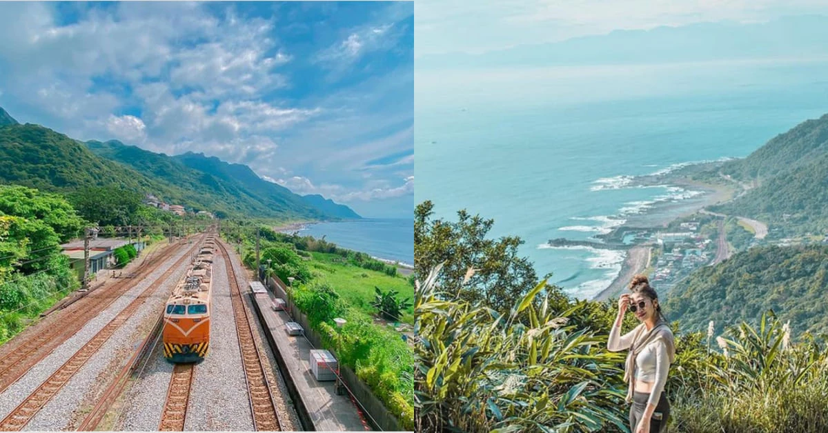 宜蘭景點推薦大里車站,台鐵鄉間小站遠眺海景,龜山島就在眼前