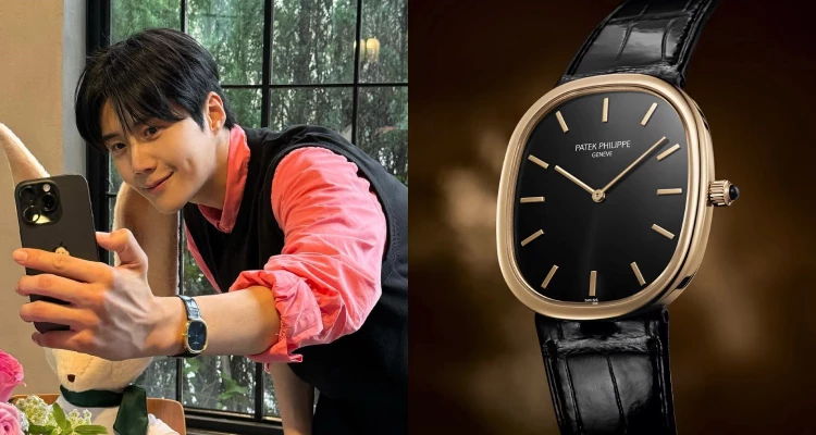 光是金宣虎選擇搭配這款Patek Philippe「Golden Ellipse」黑色皮革錶款,就足以看出他對腕錶的品味究竟有多內行。這款腕錶,可說是品牌中最經典的古典設計之一,早在1968年,Patek Philippe便以「不隨波逐流」的理念,推出這只金色橢圓造型腕錶,當年一登場便大膽突破「非圓即方」的既定框架,成為錶壇中的雋永傳奇。