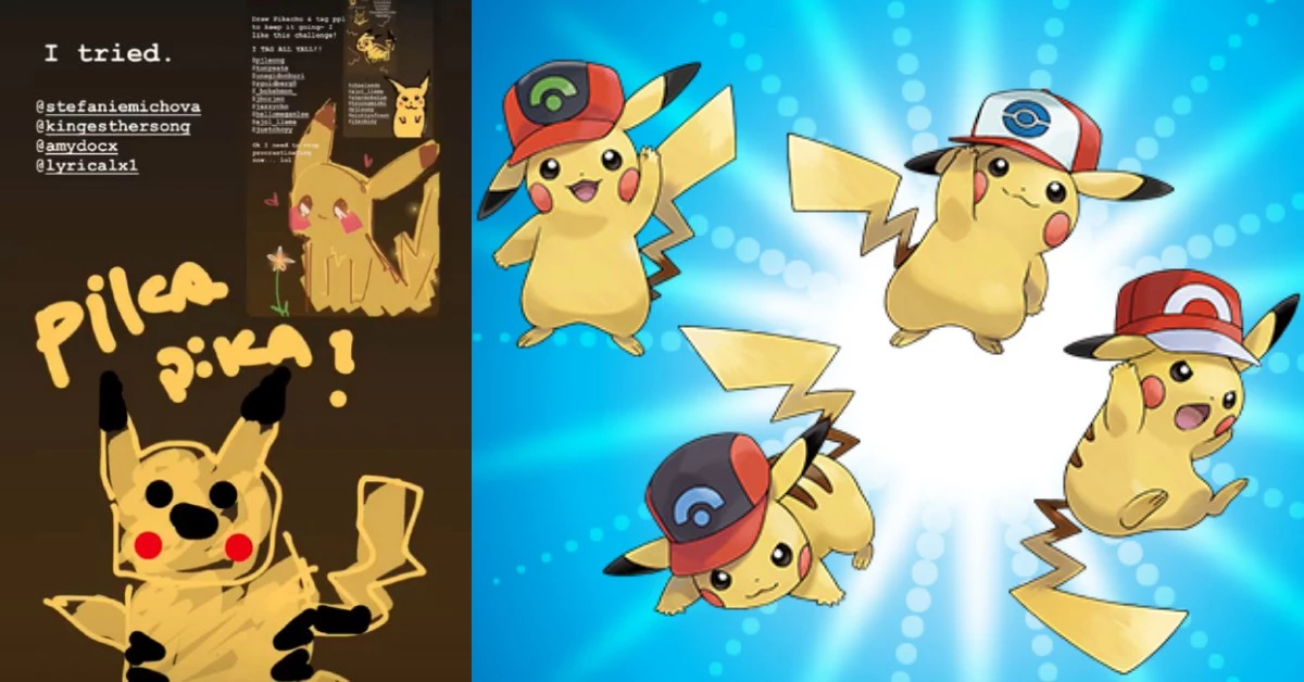 IG淪陷「畫皮卡丘遊戲」?一起 #Drawyourpika 比賽誰才是神級畫家