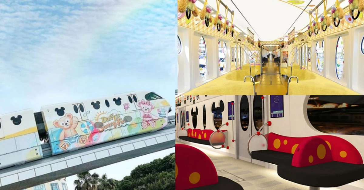達菲列車進攻東京迪士尼、米奇彩繪列車換新裝!毛茸茸手把、全黃車廂可愛破表