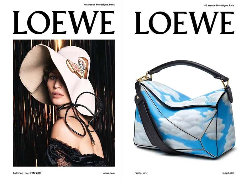 超模-Gisele Bündchen演繹Loewe 2017秋冬女裝廣告系列。