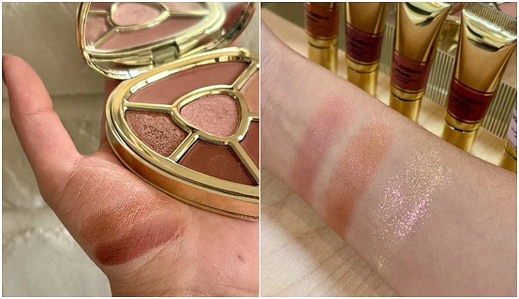 Dolce & Gabbana DG摯愛眼影盤(全系列共3色),NTD2,800;DG 炫彩玻光 眼頰蜜(全系列共6色),NTD1,000