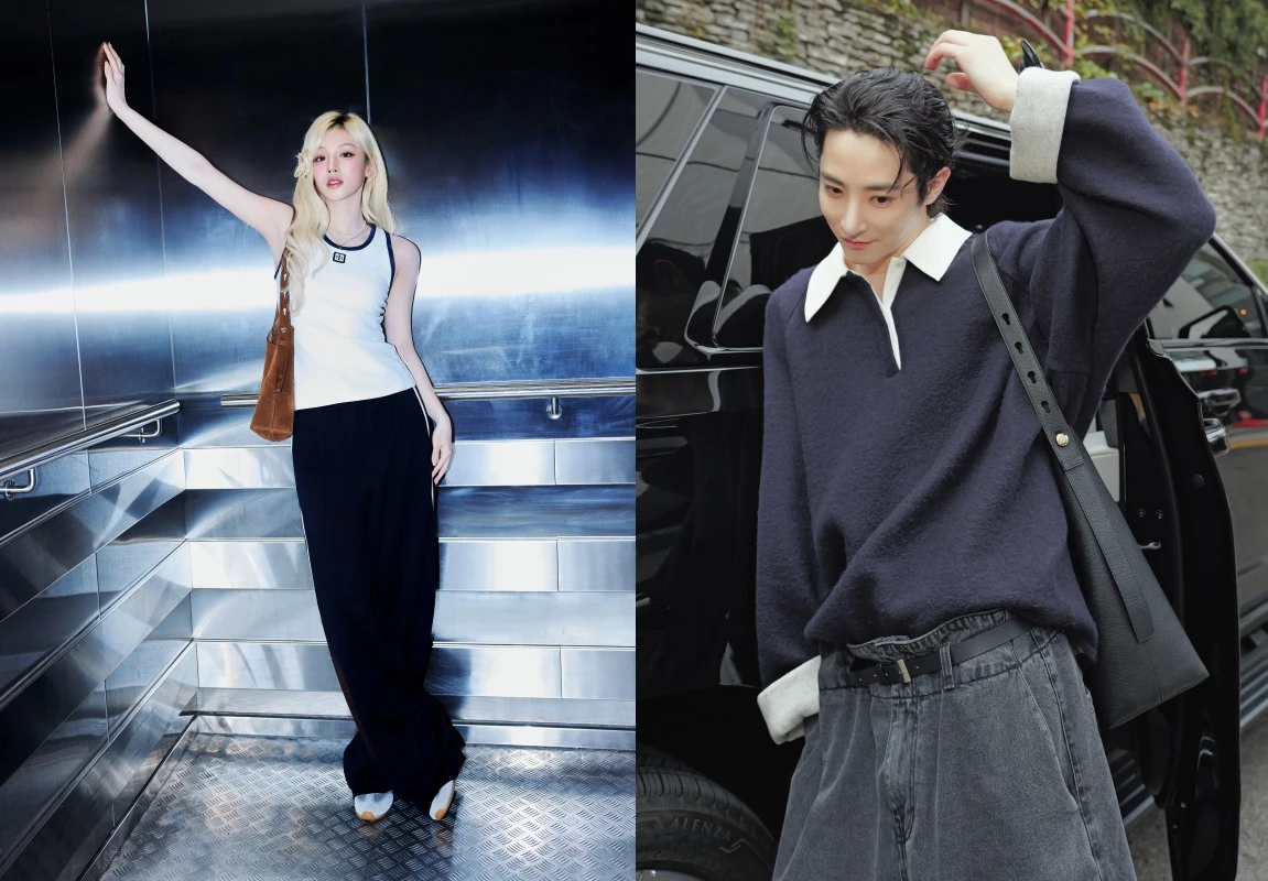 不只李洙赫在近日揹上「Romy」包，不久前訪台的宋雨琦也背上同款 Tory Burch 包，不同於李洙赫內斂的演繹方式，宋雨琦用年輕、個性的穿搭，展現出該包款跳脫框架的風格