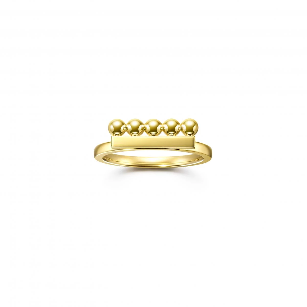TASAKI 於今年正式推出首個全金屬系列——Metal Jewellery Collection,象徵品牌邁入全新創作階段。balance shape signature 戒指延續經典 balance 系列的結構語彙,將原本以珍珠為核心的設計轉化為純金屬表現,五顆精密排列的黃金圓珠於指間形成俐落而富節奏感的視覺軸線。作品在比例與重量感之間取得巧妙平衡,既可單獨佩戴展現結構張力,也適合與其他系列疊搭。
