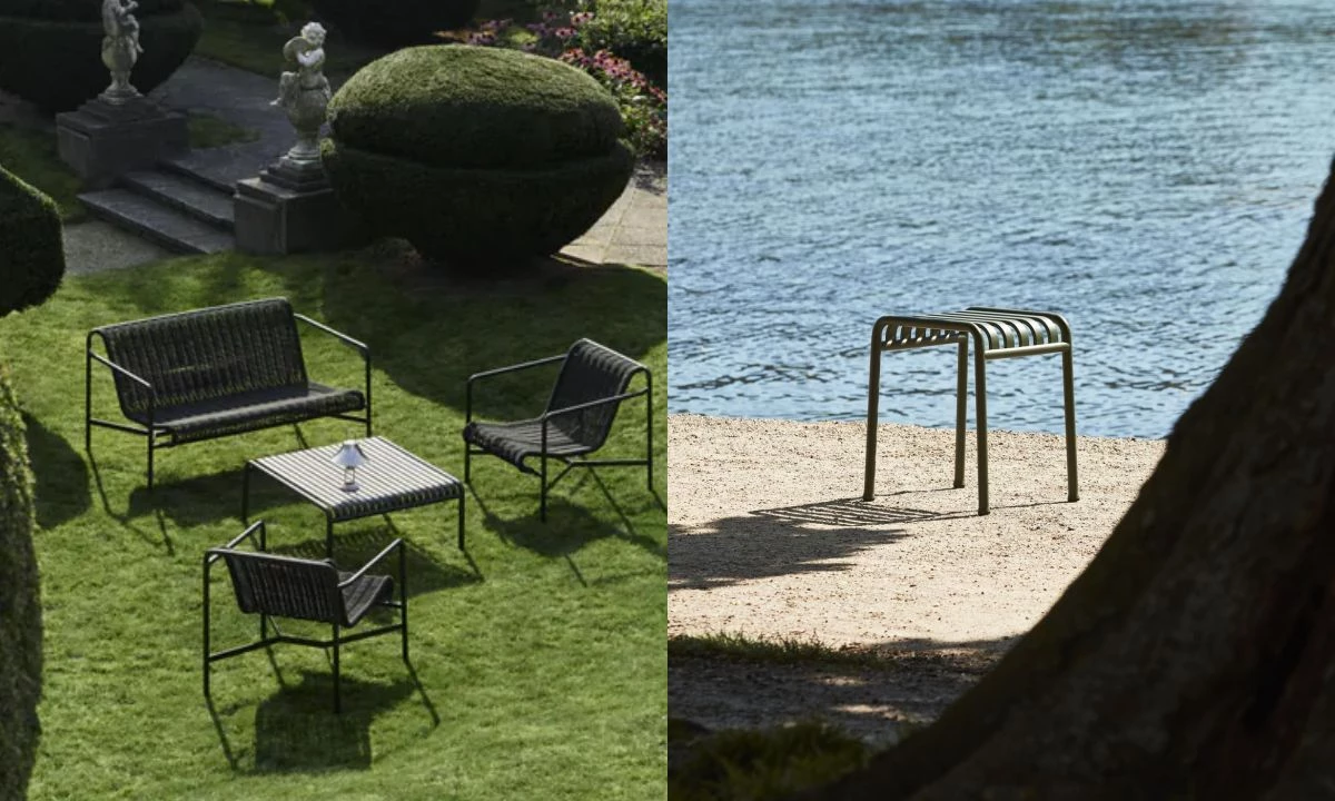 Palissade 格柵系列,由法國設計師 Ronan Bouroullec 和 Erwan Bouroullec 為 HAY 設計,是一系列粉末塗層鋼製的戶外家具。設計遵循對稱幾何原則,展現視覺簡潔性與核心穩定性,定價:NTD. 6,800 起。