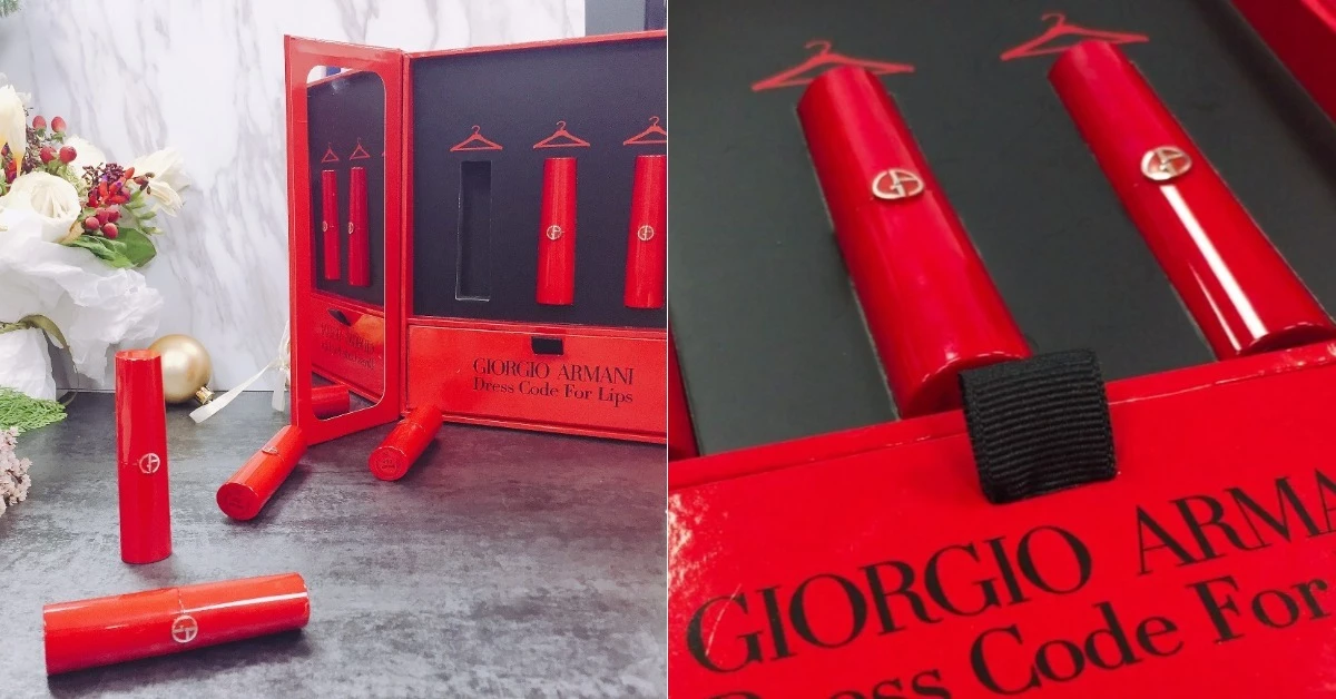 新年要穿新衣帶新帽,也幫你的Giorgio Armani 緞光水唇膏掛進專屬的唇彩衣櫥吧