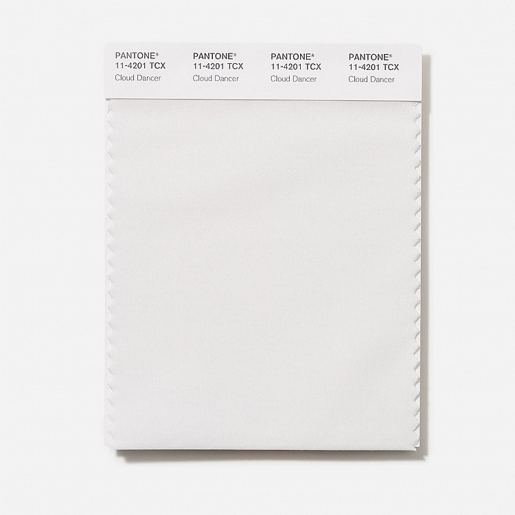 Pantone 公布2026年度色Cloud Dancer「雲舞白」，在資訊爆炸、情緒紛亂的時代，這抹柔和的白被視為一種回歸本質的象徵。Pantone 色彩研究院副總裁 Laurie Pressman 指出，雲舞白像一張「全新的空白畫布」，提醒人們從過度複雜的思緒中解脫，為心靈留下一個能呼吸的空間。人讚賞其極簡優雅，也有人認為過於保守，英國《衛報》甚至幽默質疑 Pantone 是否在「鬧大家」，從時尚的角度來看白色始終佔據伸展台的重要位置，以最安靜的姿態提醒我們：唯有留下空白，才能重新前行。