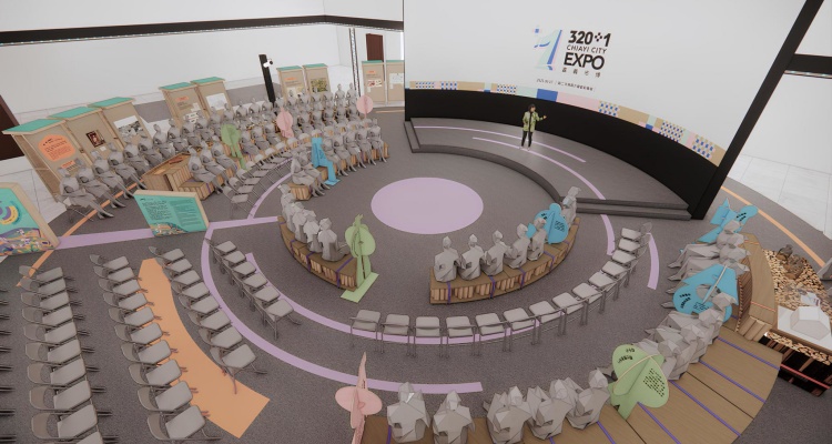 「我們嘉義輪」以「年輪」作為城市時間的隱喻，用一圈又一圈的紋理串起嘉義 321 年的歷史痕跡。展覽以三大亮點帶領觀眾從古物、日常、人物與事件中，無論是日治時期的城市形構、木業興盛的社會記憶，或近年藝術文化等皆被轉化為直觀而清晰的展覽語言