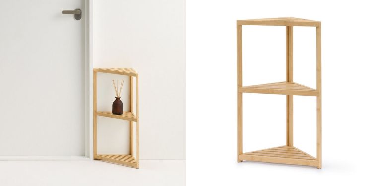 竹材轉角架以堅固又富韌性的竹材製作，結構輕巧卻相當耐用，適合放在容易被忽略的角落空間。