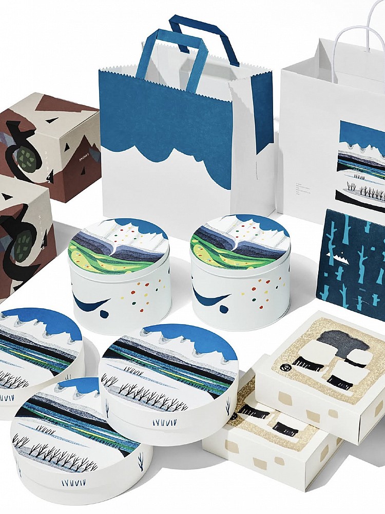 Snows的包裝視覺，選用日本知名版畫家大谷一良的作品，成為品牌極具辨識度的標誌。