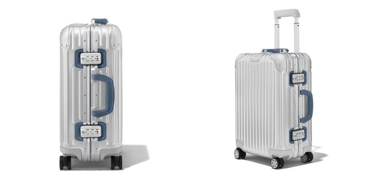 Rimowa以全新季節色Powder Blue柔霧藍揭開新篇章。靈感來自清晨天空短暫卻安定的色調，以及冬日景色特有的靜謐感。柔霧藍首度運用於經典Original Twist登機箱上，向來以鋁鎂合金結合皮革細節聞名，此次換上柔霧藍色調，皮革包覆提把、TSA認證鎖與同色系密封膠條彼此呼應，在冷冽金屬與柔和色彩之間，拉出細膩層次，也回應「Twist」所象徵的經典翻轉。