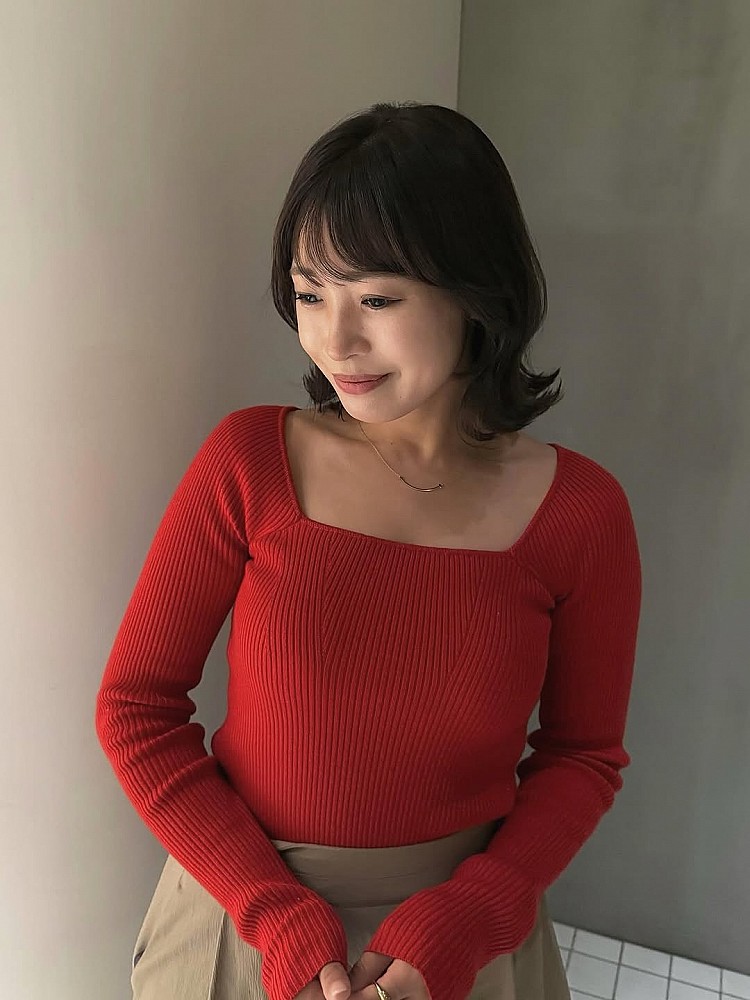 深棕色髮型推薦8：梨花頭