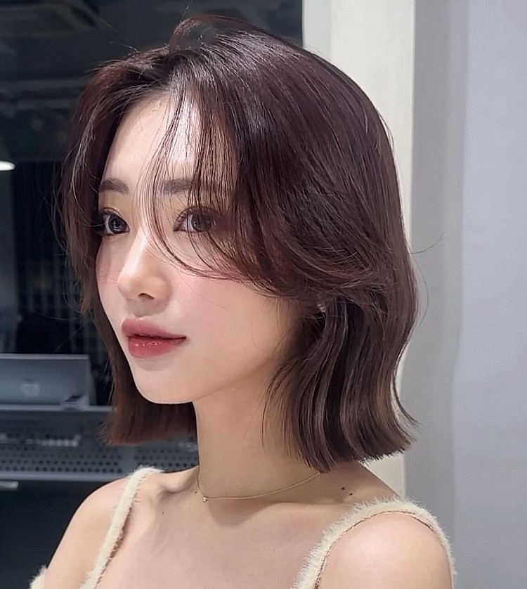 小臉短髮推薦7:韓系梨花頭