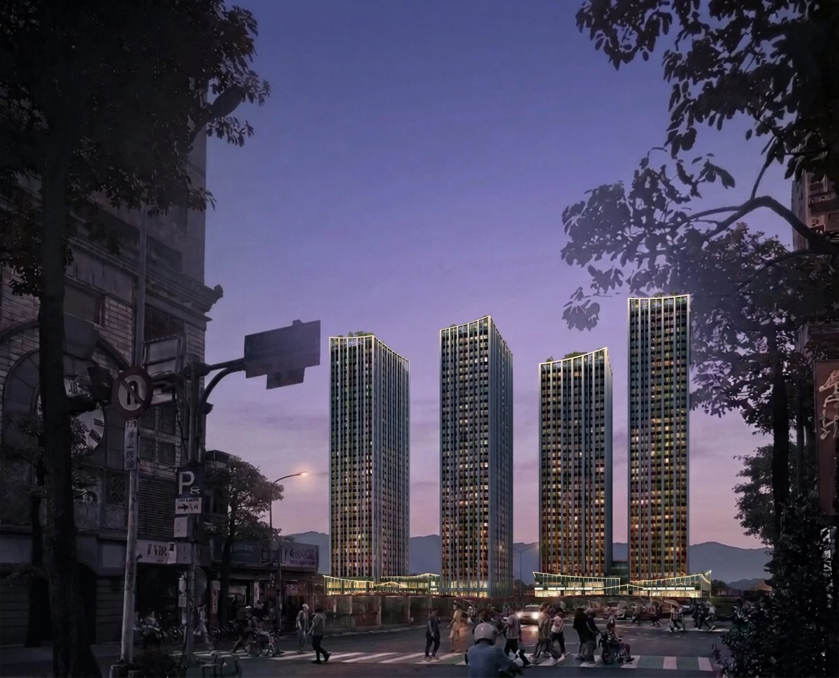 漢皇集團攜手日本知名建築設計團隊三菱地所設計（Mitsubishi Jisho Design Inc.），負責整體開發外型與建築設計。以「群山共鳴、溪水波光」為概念，未來建築群將透過垂直線條、水波紋理與高層塔樓的配置，回應永和與新店溪水岸環境，試圖將自然意象融入都市建築。透過 4 棟垂直流瀑般的塔樓，以及帶有水波紋理的裙樓，形塑具有識別度的城市天際線。
