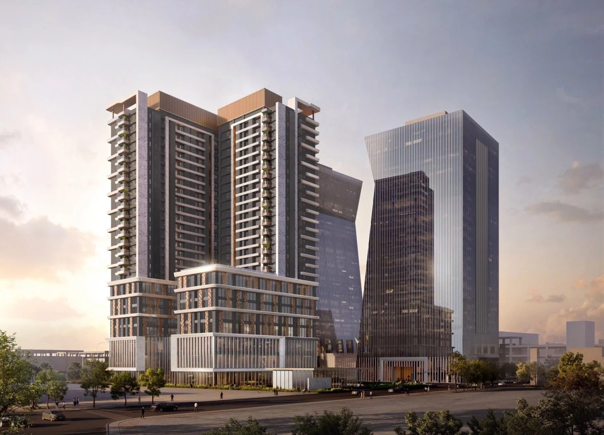 除了高樓建築,本案另一項特色,是將商業與公共設施納入整體規劃。A 基地將引進智慧商場及 A 級辦公空間;B 基地則規劃旅館、智慧節能住宅,以及公共托育機構、里民活動中心、公園與地下停車場等設施,還將打造面積近 3,000 坪的「空中大綠台兼立體人行通道」。這座立體綠化空間將串聯左營高鐵站與 A、B 兩大基地,打造綠意與無障礙的步行環境。