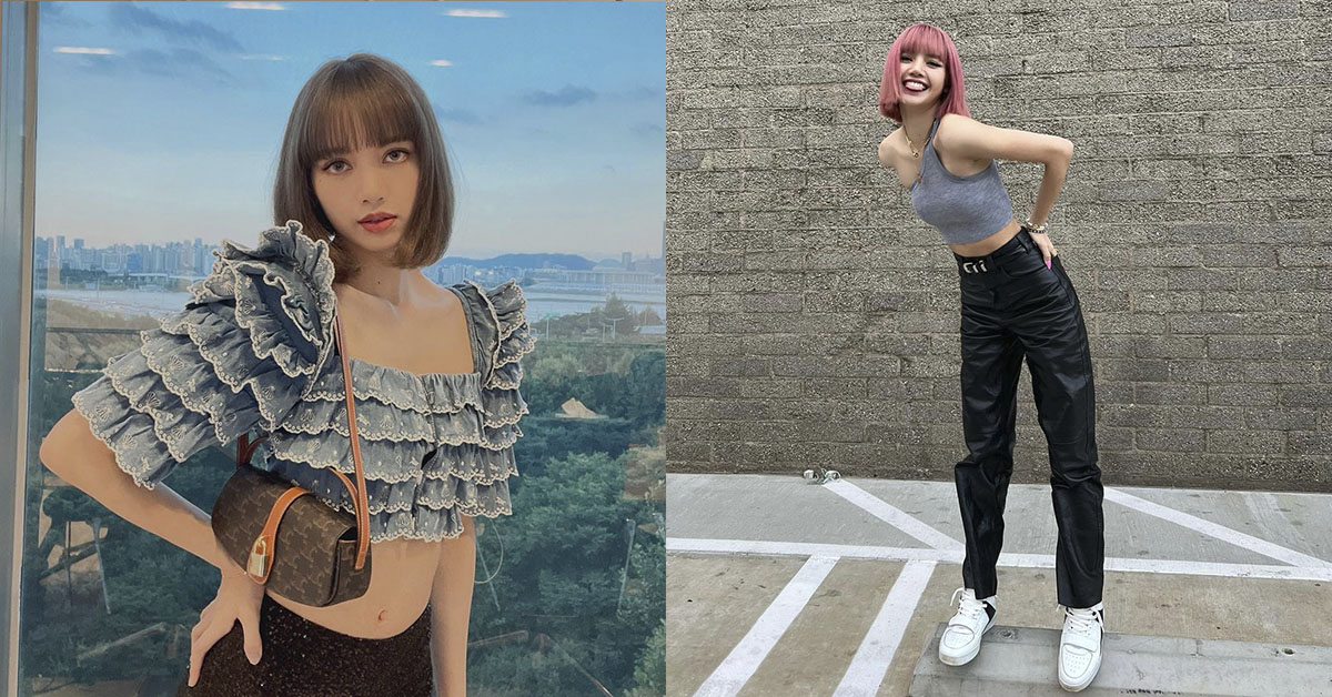BLACKPINK Lisa短上衣穿搭女神示範！斜肩背心、運動胸衣....性感登場，寒冷冬季還是要當「辣妹」