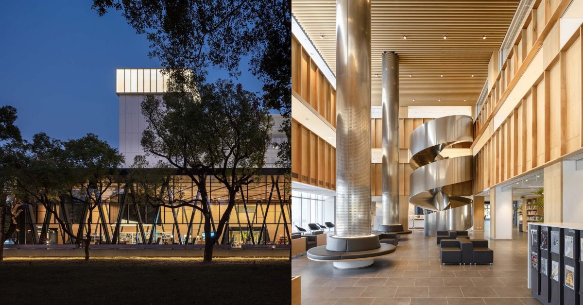 屏東縣立圖書館總館獲大獎！純白極簡建築、保留整片50年老樟樹