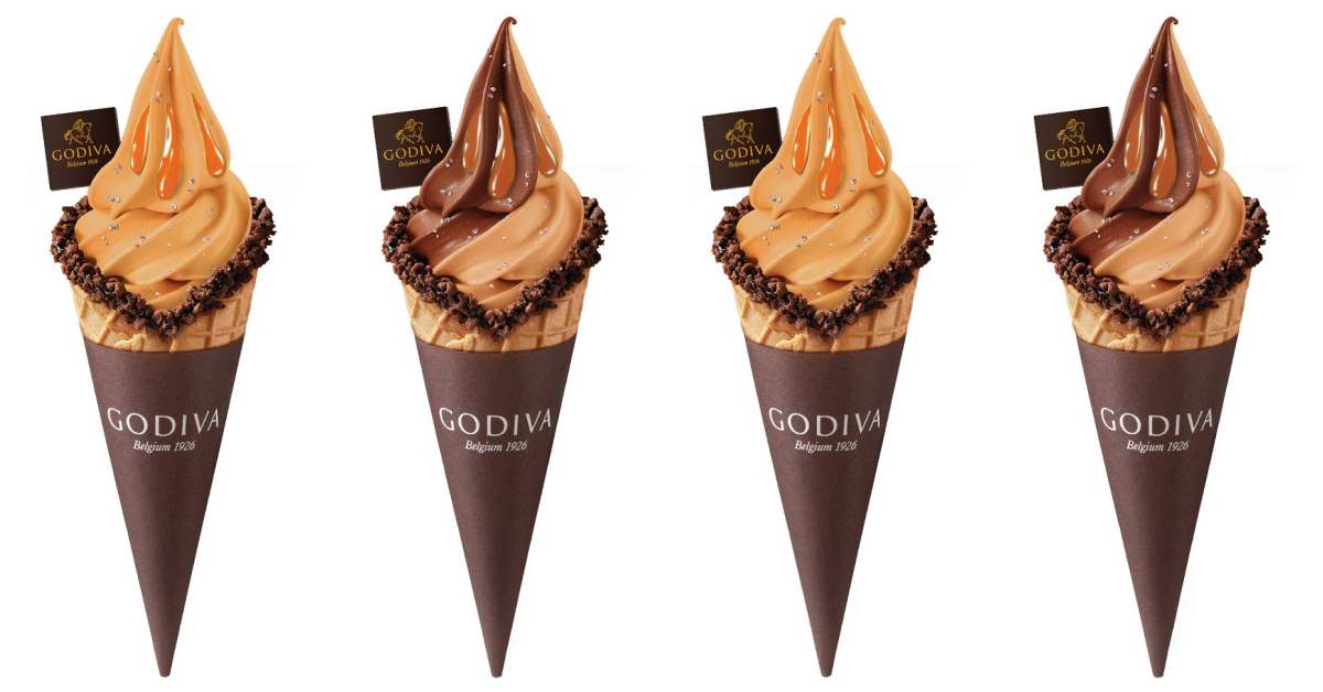 秋季限定！《GODIVA》全新霜淇淋「海鹽焦糖霜淇淋」，不吃甜的也會愛！