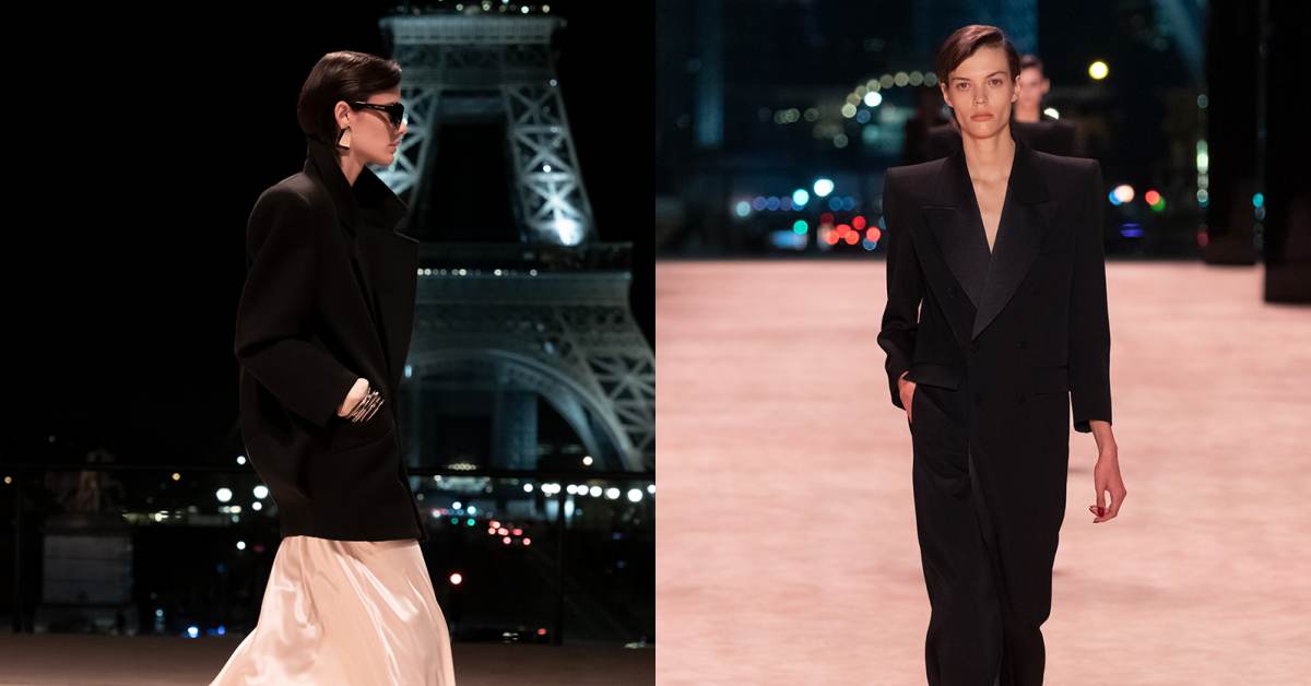 YSL 2022秋冬大秀邀女人當最美花瓶？以聖羅蘭先生收藏為靈感，「極致黑」配色讓全網讚爆
