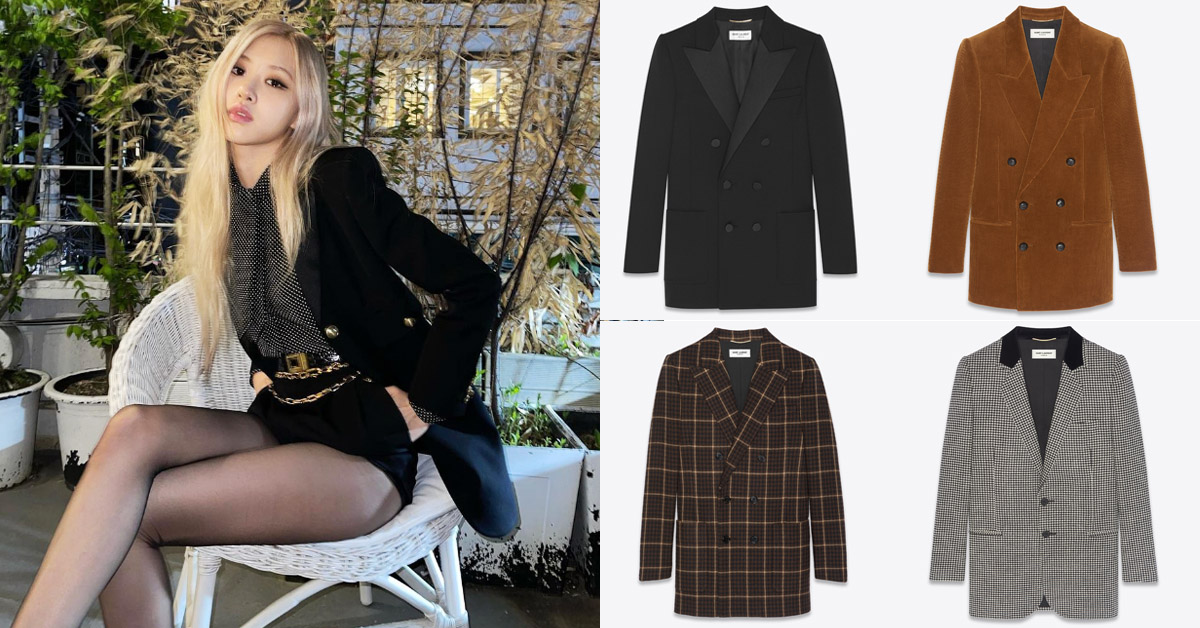 YSL西裝外套引領風騷50年！BLACKPINK Rosé、韓韶禧、木村光希私服最愛，經典雙排扣外套酷女孩一定要