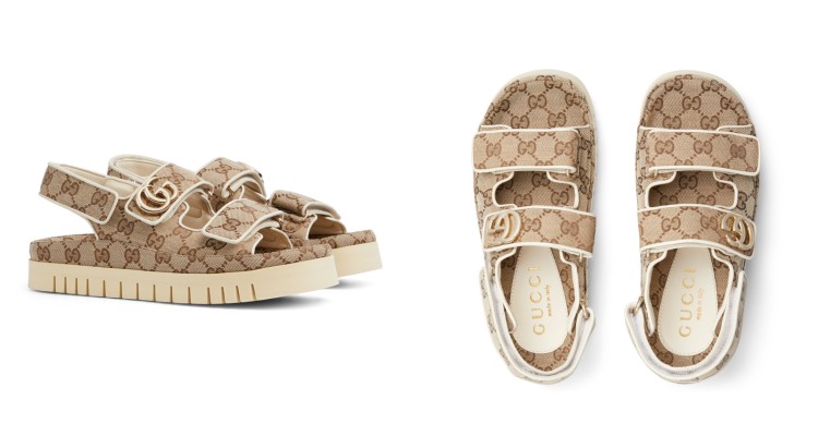 Gucci 2025百搭「涼鞋」推薦Top 7！雙G帆布經典百搭，竹節元素就像穿上藝術品
