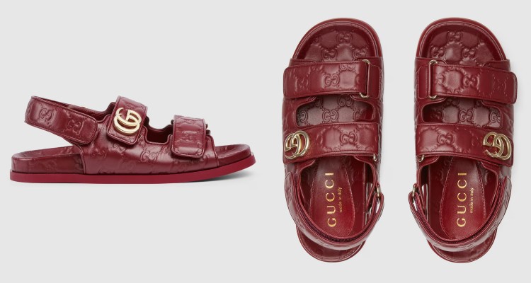 Gucci 2025百搭「涼鞋」推薦Top 7！雙G帆布經典百搭，竹節元素就像穿上藝術品