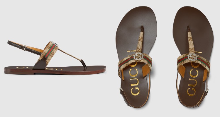 Gucci 2025百搭「涼鞋」推薦Top 7！雙G帆布經典百搭，竹節元素就像穿上藝術品