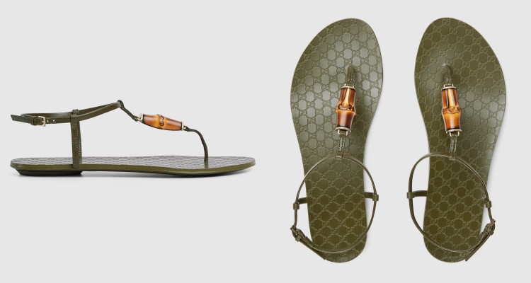 Gucci 2025百搭「涼鞋」推薦Top 7！雙G帆布經典百搭，竹節元素就像穿上藝術品