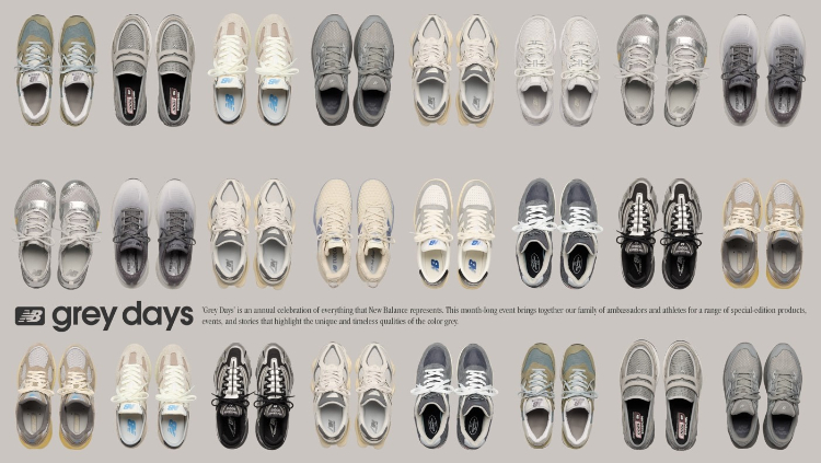 跟上時髦風向球趙岱新的「灰系穿搭」！NB Grey Days 限定款550＆740 一看就心動，誰穿誰好看的街拍神鞋封號確定拿下 