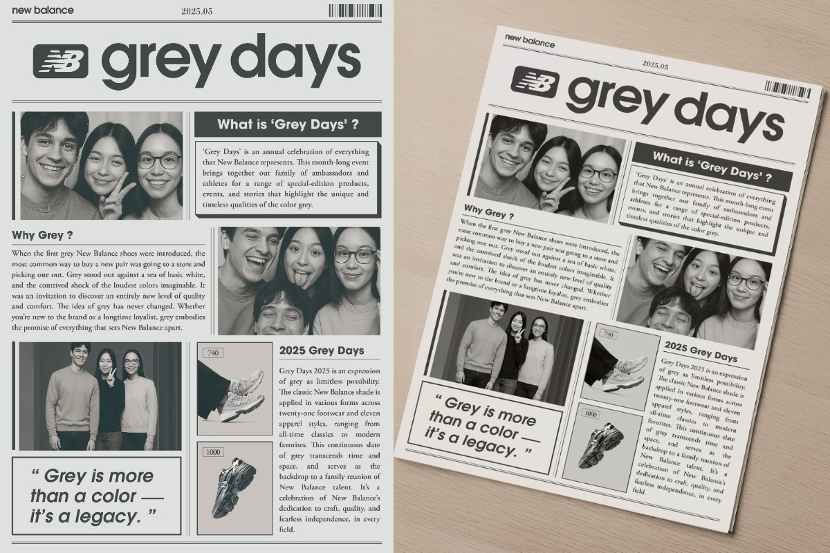 跟上時髦風向球趙岱新的「灰系穿搭」！NB Grey Days 限定款550＆740 一看就心動，誰穿誰好看的街拍神鞋封號確定拿下 