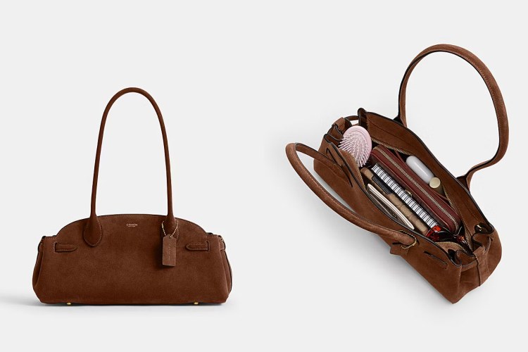 Coach棕色Empire Carryall 34 手提包，商品價格 NTD 19,800。