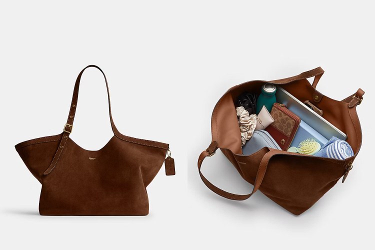 Coach棕色麂皮Gramercy 托特包，商品價格 NTD 23,800。