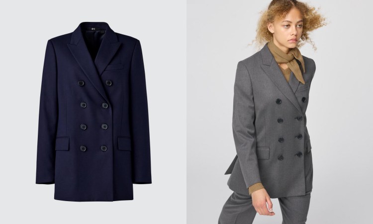 Uniqlo：C 2025秋冬系列雙排釦西裝外套，商品價格 NTD 2,990。