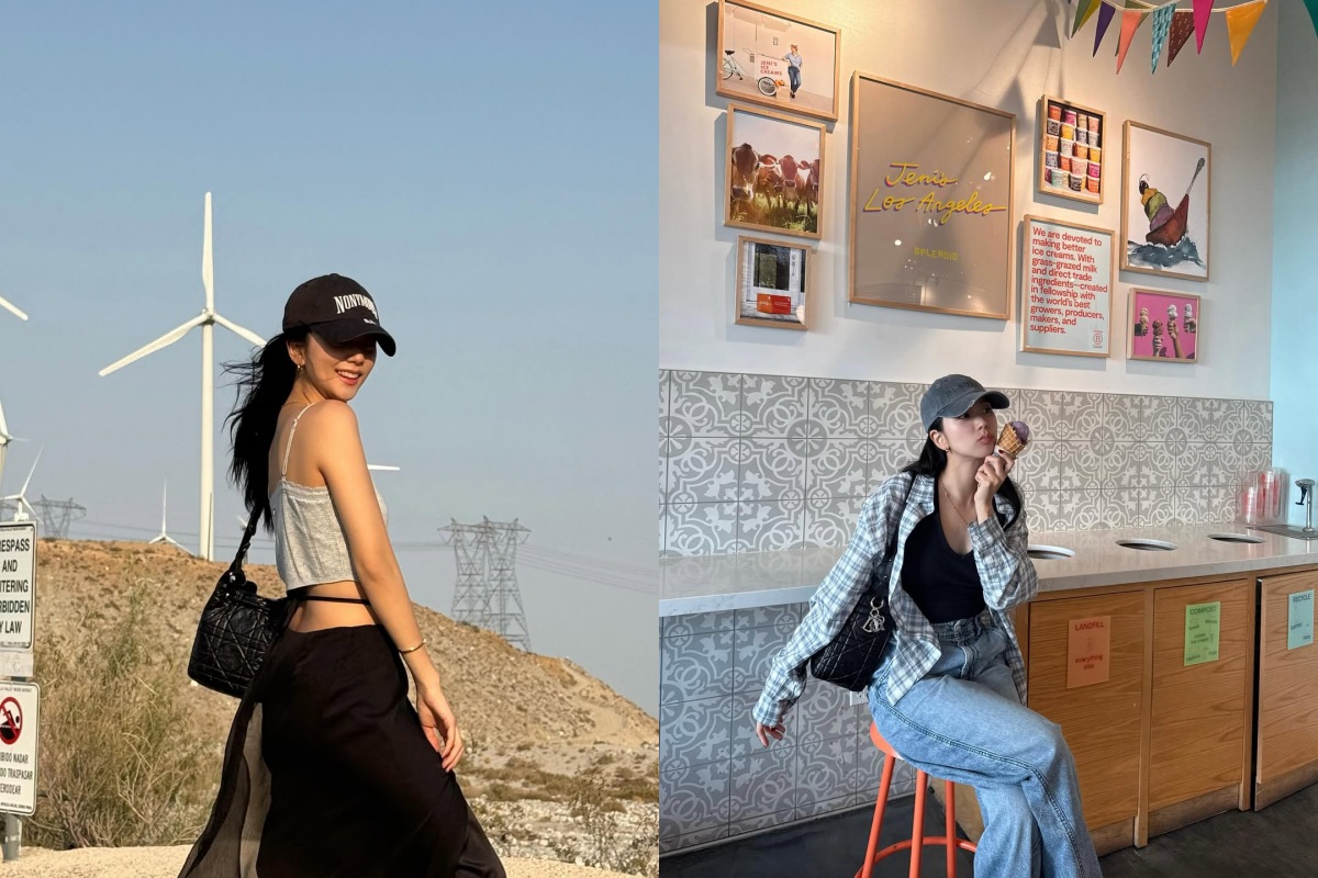 近日 Jisoo 在忙於 BLACKPINK 世界巡小之於，也不忘更新社群和粉絲互動，近日她 Po 出三套穿搭，不管是細肩帶的春夏搭配，還是是身著格紋襯衫的牛仔褲穿搭，又或是俏麗的牛仔連身裙搭配，她都運用 Dior 「D-Motion」包為重點，同時也呈現出這款包多變的風格與樣貌。