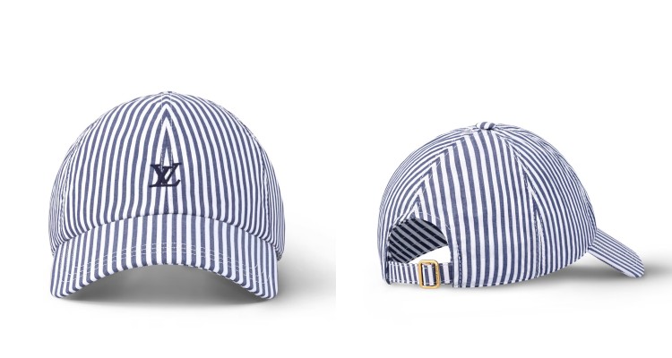 LV League棒球帽以純棉布料打造，條紋設計勾勒出充滿夏日活力的休閒氣息。