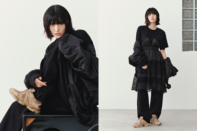 另一套造型中，MOMO則以全黑造型現身，寬鬆的黑色外套與同色系下身搭配，營造出層次豐富卻低調內斂的氛圍。