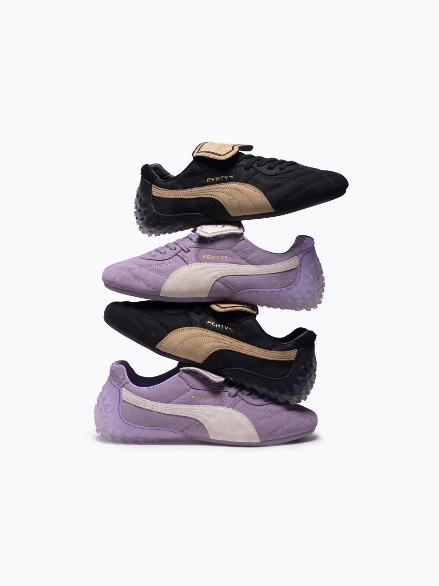 Fenty x Puma 聯名系列的指標話題鞋款 AVANTI 象徵 Rihanna 對 PUMA DNA 的重新詮釋。承襲經典足球鞋輪廓,融合現代街元素,搭配鞋舌設計與細緻車縫細節,為運動鞋注入時尚靈魂。