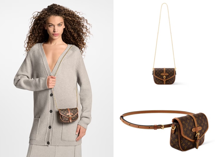 延續多用途的設計，這款名為「Solo」的包，藉由兩條不同背帶的變化，不只可以是小腰包，也可以化身為日常使用的鏈袋小包。