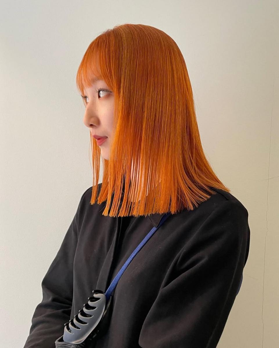 及肩髮型推薦16:一刀切齊直髮