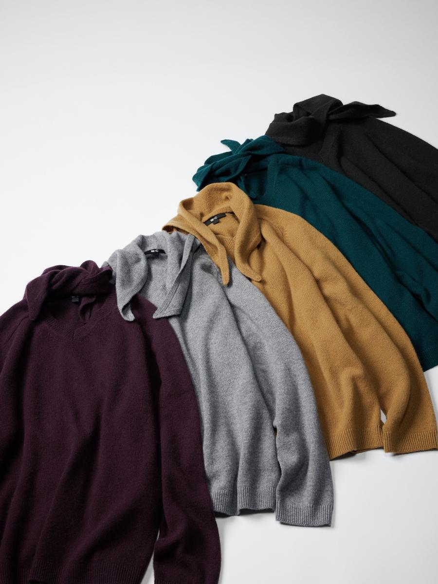 上衣部份值得關注的還有這款毛衣！有如水手服般結合領巾的設計，不只保暖度提升，同時還可以擁有搶眼的造型，在版型上恰如其分的鬆身剪裁，亦能修飾大多數女性擔心的身型問題。