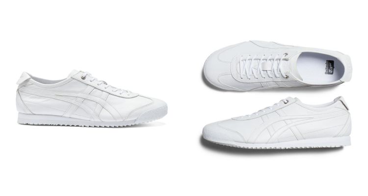 Onitsuka Tiger經典Mexico 66 Sd系列承襲品牌經典靈魂元素，標誌性的交叉鞋跟設計、纖細鞋帶與低調的薄底輪廓。
