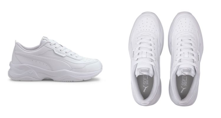 Puma Cilia Mode休閒運動鞋以流暢的鞋身線條結合厚實鞋底，鞋面選用柔軟合成皮革，搭配細緻縫線與品牌經典跑道線條。