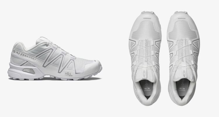 近年來大熱門的運動鞋品牌Salomon，這雙Speedcross 3以純白新裝登場，將經典越野跑鞋注入時髦氛圍。