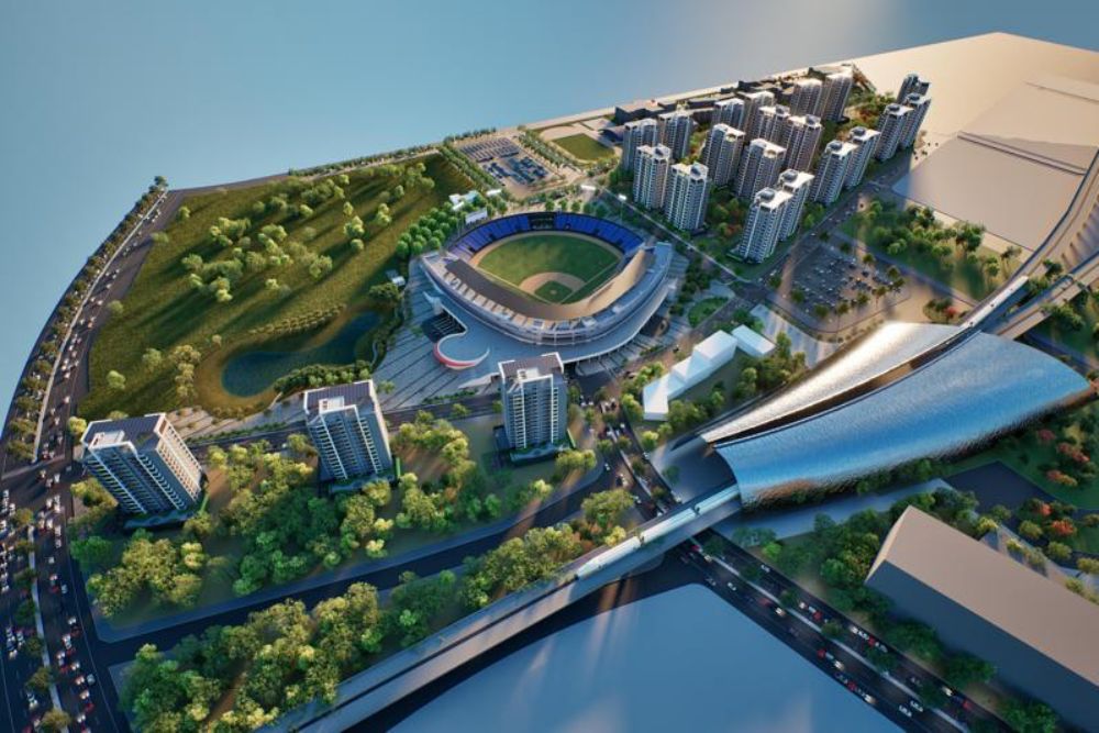 坐落於高鐵屏東車站都市計畫運動公園用地內，屏東國際球場將是未來南台灣重要地標之一，也會是未來高鐵屏東站最新地標。對此，屏東縣政府表示，為爭取職棒賽事重回屏東，特別規劃打造標「準棒」球場，預計將斥資逾新台幣 25 億元打造，可容納逾 15,000 人席位，預計 2027 年底完工。第一期工程規劃有生態滯洪池、景觀公園、停車場，以及周道路等。